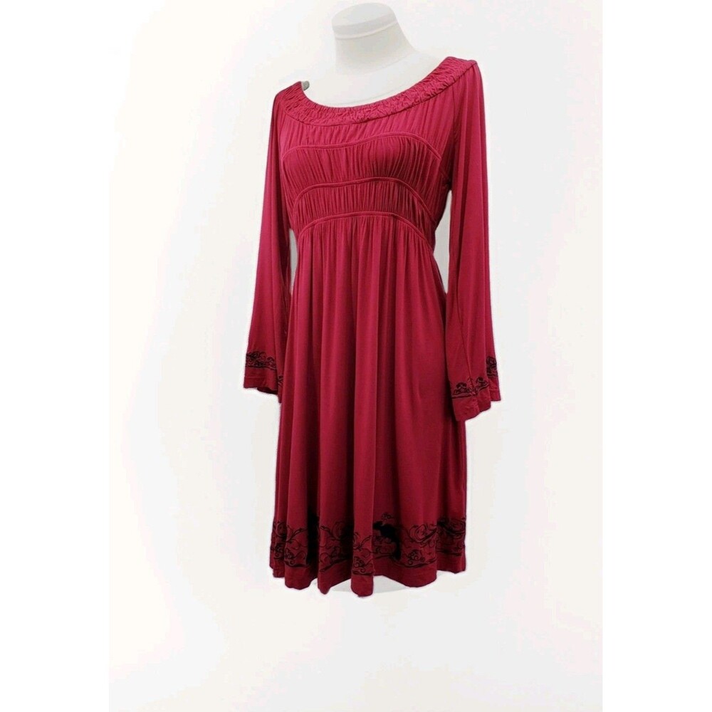 Cowgirl Justice Dress Dress Size L Red Western Pistol Embroidered Knee Length